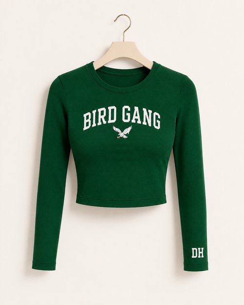 Bird Gang Long Sleeve Crop