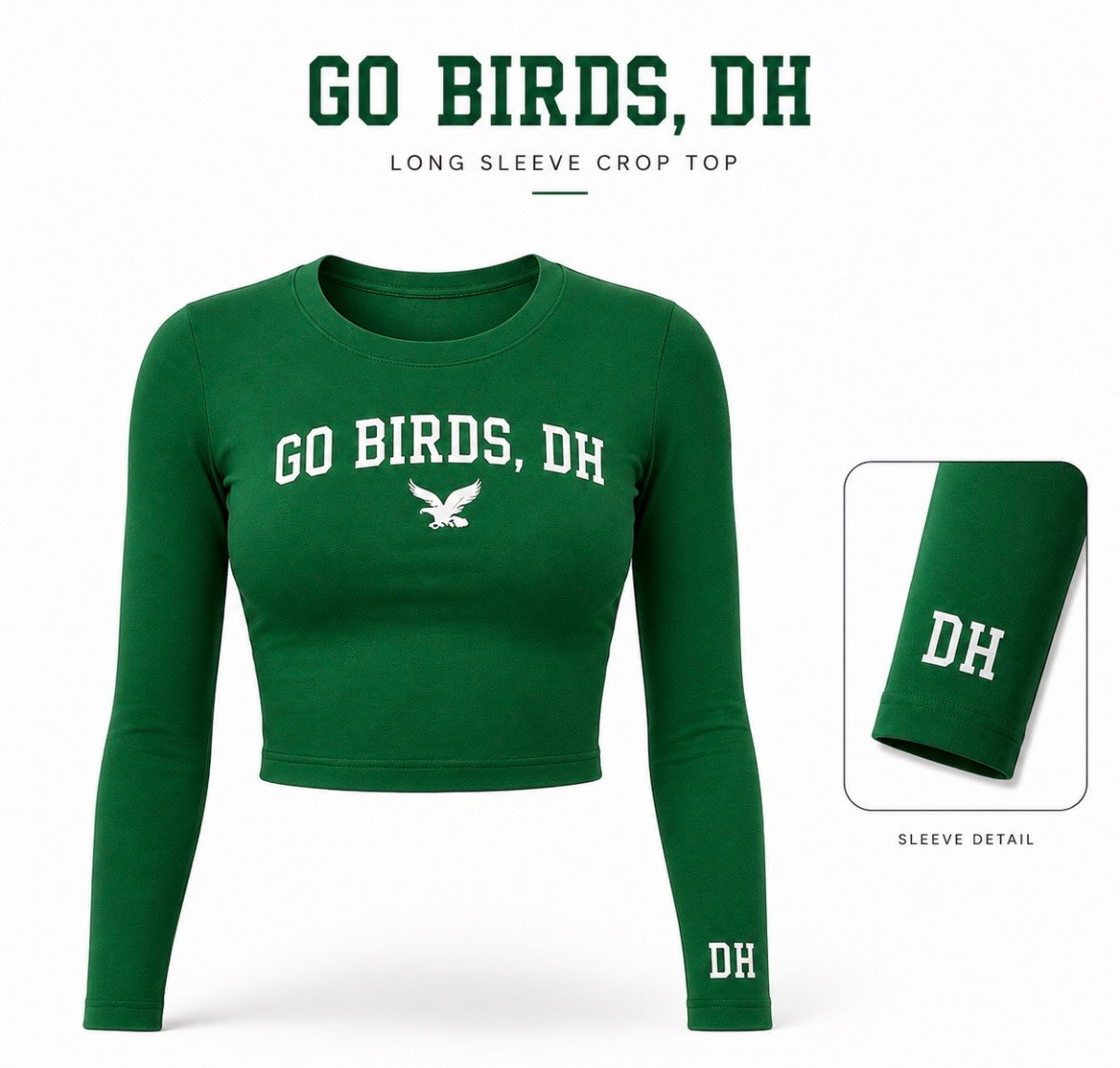 Go Birds, DH Long Sleeve Crop