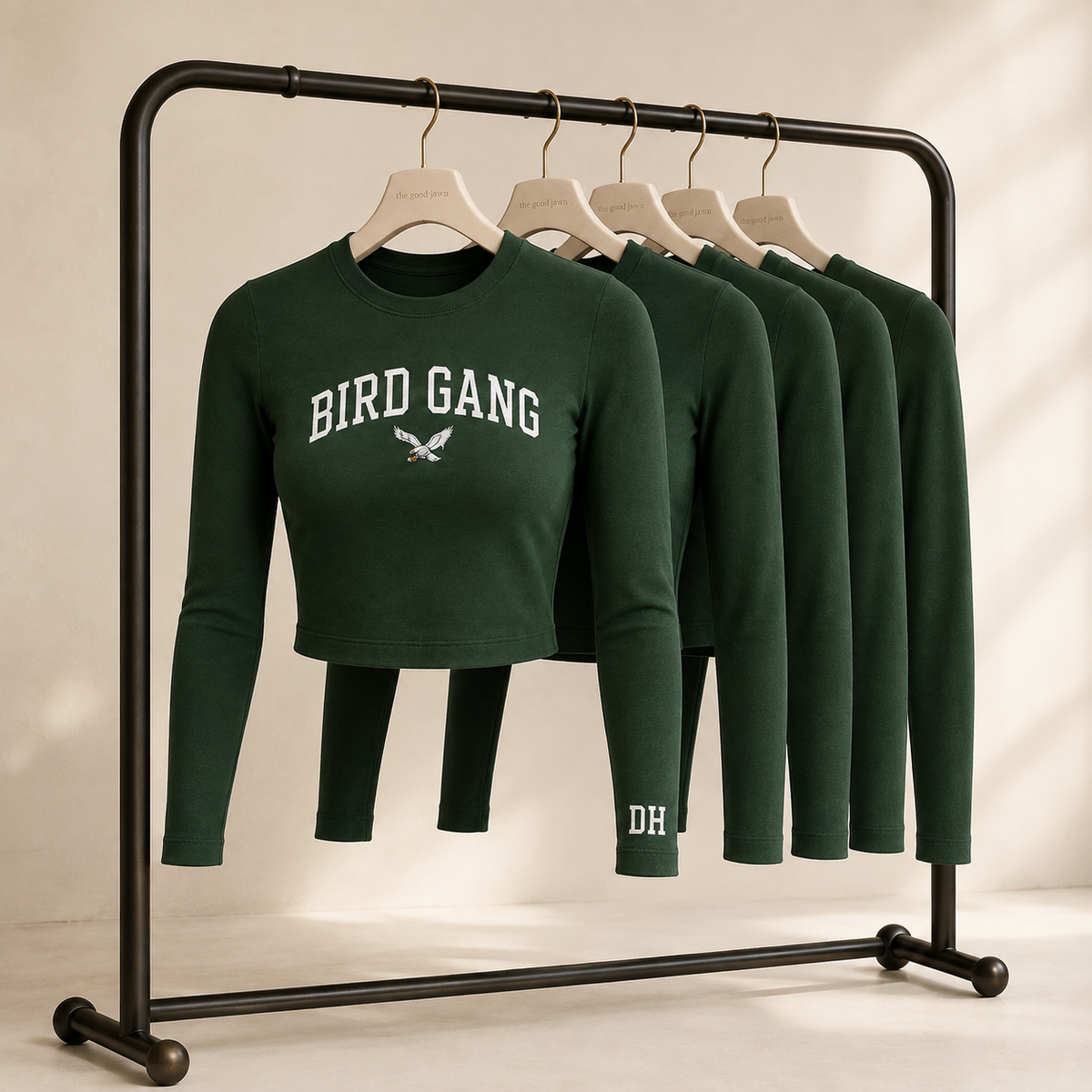 Bird Gang Long Sleeve Crop Top - Philadelphia Back Detail