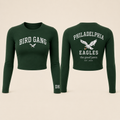 Bird Gang Long Sleeve Crop Top - Philadelphia Back Detail